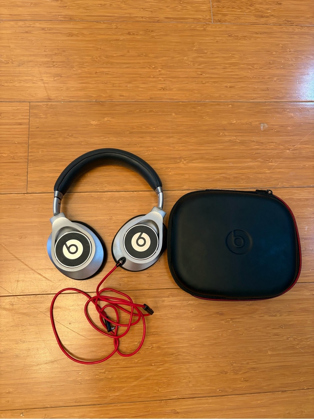 Beats by Dr. Dre Executive Over-Ear Noise Canceling Headphones Case Red Cable